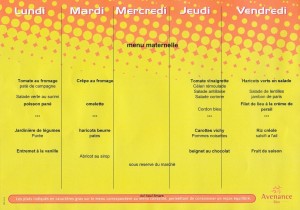 menu mat